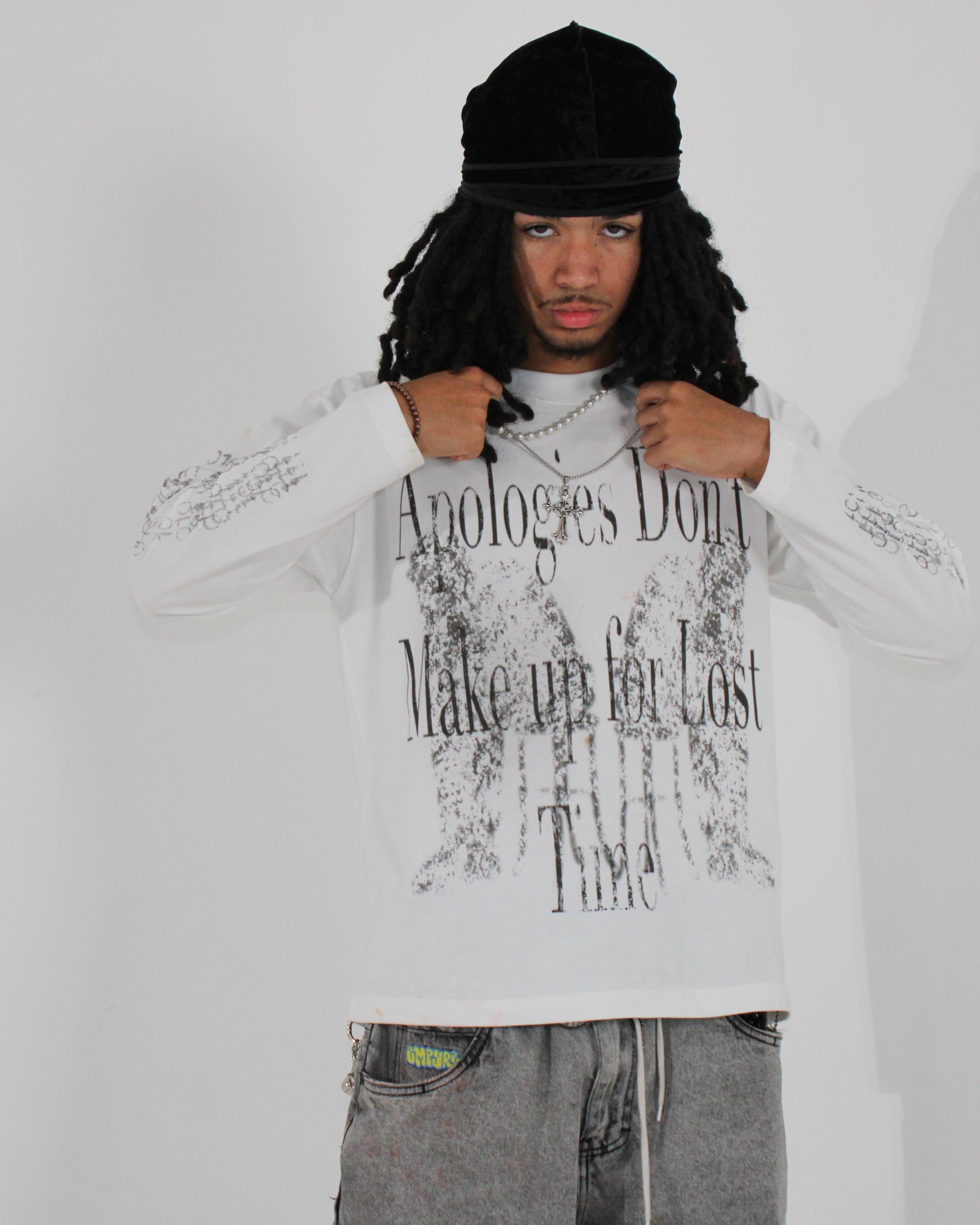 "apologies don't make up for lost time" longsleeve