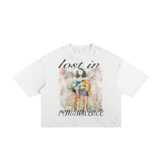 lost in reminiscence distressed tee